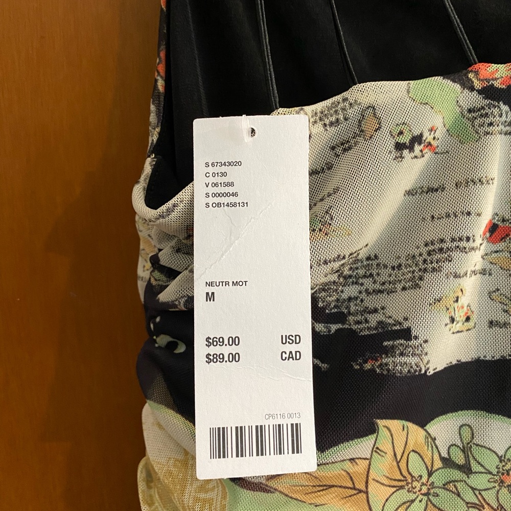 MIDI sheer printed dress